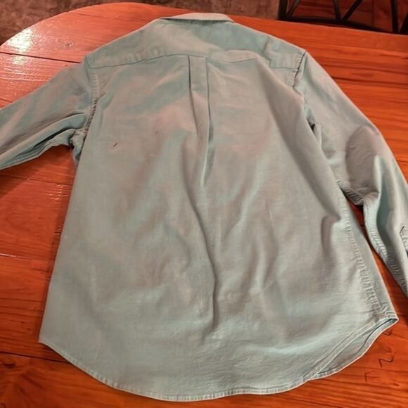 Small Old Navy teal green button down long sleeve pockets casual dress shirt top - Picture 10 of 10